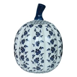 Fabulous Large Blue and White Floral Pumpkin
