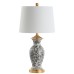 Classic Black and White Floral Lamp