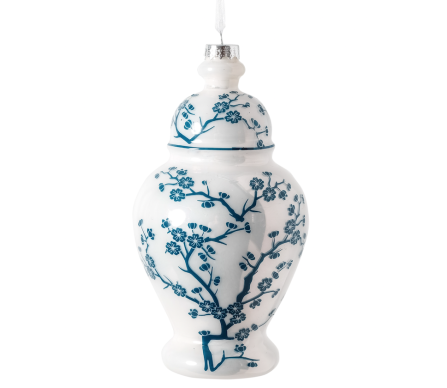 Blue & White Cherry Blossom Ginger Jar ornament