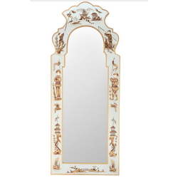 Pale green and Gold Narrow Figurine Mirror