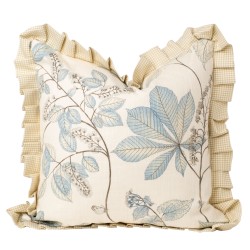 Fabulous soft blue/cream floral pillow