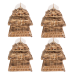 Amazing 4" wicker pagoda ornament