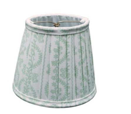 Stunning new clip on chandelier/sconce pleated shades soft soft green/white