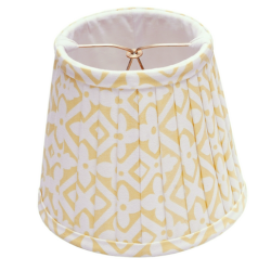 Beautiful new pleated lampshade in soft yellow/white