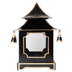 Incredible new medium pagoda hurricane in elegant black/gold