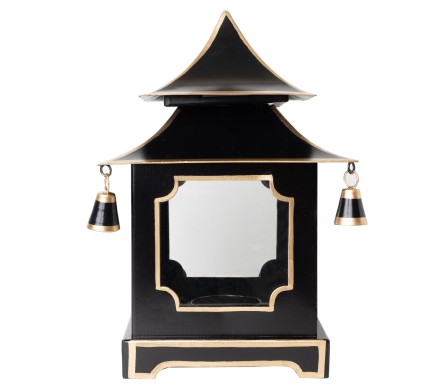 Incredible new medium pagoda hurricane in elegant black/gold