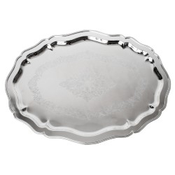 Gorgeous large scaled scalloped gallery tray