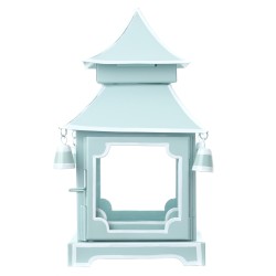 Beautiful pale blue/white medium pagoda hurricane
