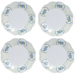 Beautiful set of Hydrangea Garden dinner plates (green)