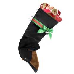 Dachshund dog stocking (black and tan)