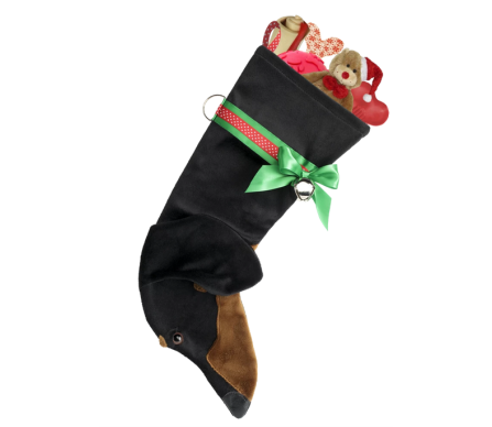 Dachshund dog stocking (black and tan)