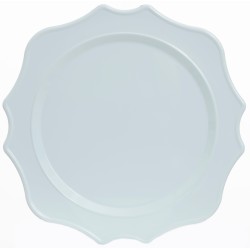 Fabulous new scalloped melamine chargers (pale blue)