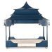 Pagoda Pet Bed Blue and Gold