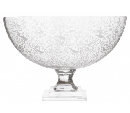 Fabulous large chinoiserie bird centerpiece bowl