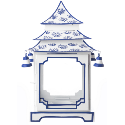 Stunning blue/white coral pagoda (large) 
