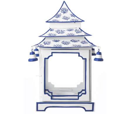 Stunning blue/white coral pagoda (large) 