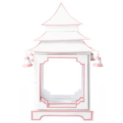 Stunning white/pale pink pagoda (large) 