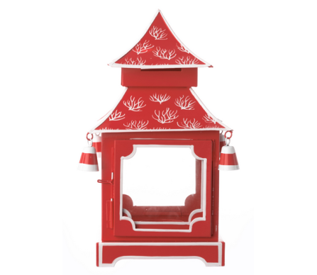 Stunning red/white coral pagoda (small) 