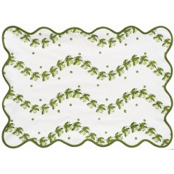 Fabulous set of 4 Lily of the Valley placemats (green)