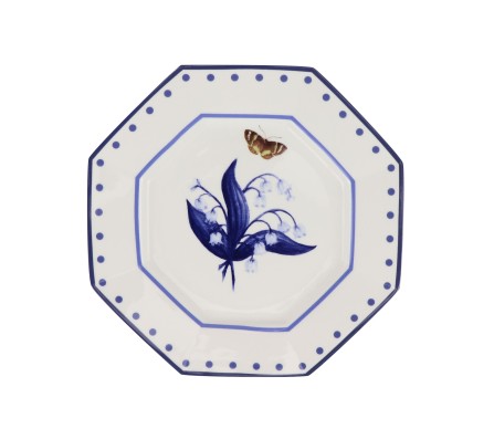 New Lily of the Valley 8.75" salad plates (blue)