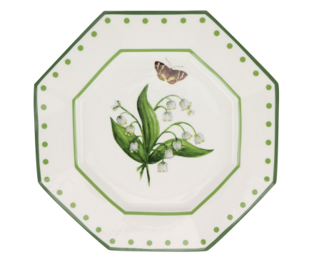 New Lily of the Valley 8.75" salad plates (green)