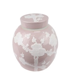 Incredible new flat top pastel ginger jar in pale pink