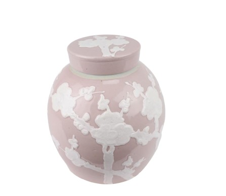 Incredible new flat top pastel ginger jar in pale pink