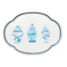 Stunning scalloped ivory/blue ginger jar tray table
