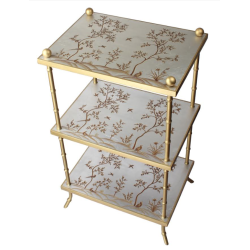 Gorgeous silver leaf/gold tiered stand