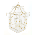 Ivory with gold bamboo lantern (2 sizes)