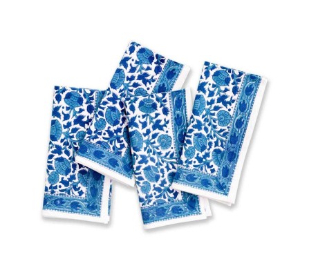 Beautiful new blue indigo napkins (set of 4) 
