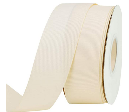 Fabulous new jumbo roll ivory 1.5" grosgrain ribbon