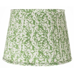 Stunning new pleated kelly green floral/coral lampshade