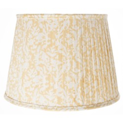 Stunning new pleated soft yellow floral/coral lampshade