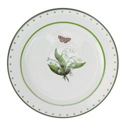 New Lily of the Valley 11" dinner plates (green)