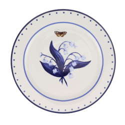 New Lily of the Valley 11" dinner plates (blue)