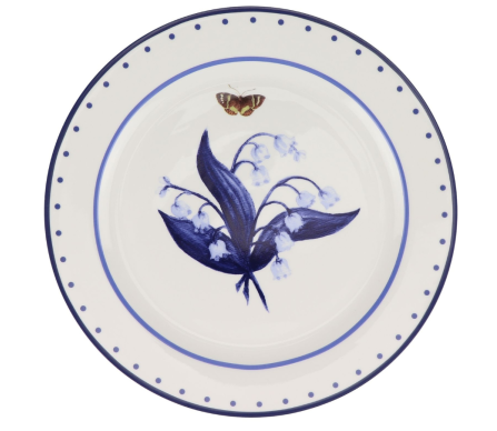 New Lily of the Valley 11" dinner plates (blue)