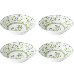 Set of 4 spring garden melamine soup/cereal bowls
