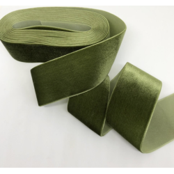 Fabulous moss green 1.5" velvet ribbon (25 yards)