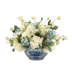 Fabulous new blue/white hydrangea and mixed floral arrangement