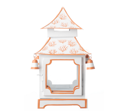 Beautiful white/coral medium pagoda