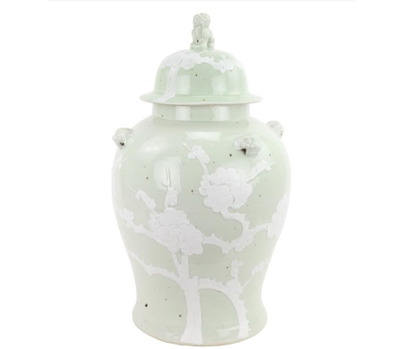 Incredible new pastel ginger jar in pale green
