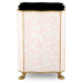 Beautiful pale pink floral scalloped wastepaper basket