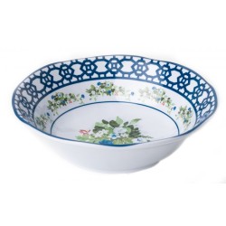 Trellis and topiary melamine large serving bowl