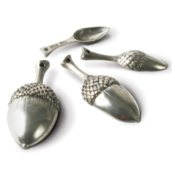 Darling set of Vagabond House pewter acorn measuring spoons