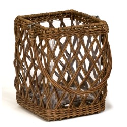 Incredible wicker with glass insert cooler/planter