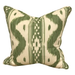 Fabulous Quadrille green Ikat 20" pillow