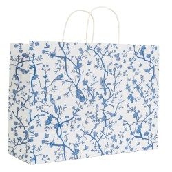 Chinoiserie White and Blue Gift Bag