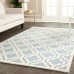 Fabulous pale blue quartrefoil rug