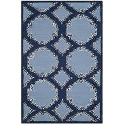 Incredible navy/cornflower blue rug